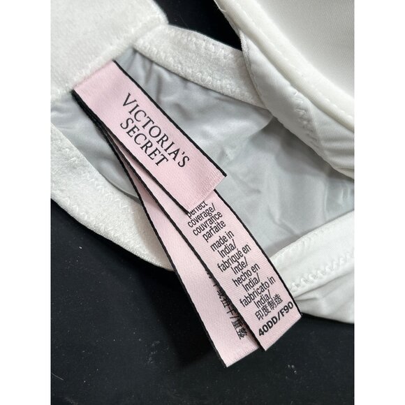 Victorias Secret Perfect Coverage Bra 40DD White Adjustable Straps Underwire - Picture 4 of 5